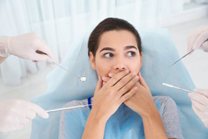 Closeup of man relaxing with nitrous oxide dental sedation in Edmonton 