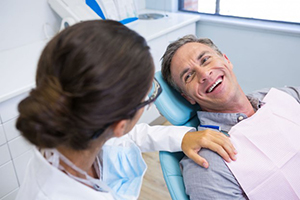 Closeup of man relaxing with nitrous oxide dental sedation in Edmonton 